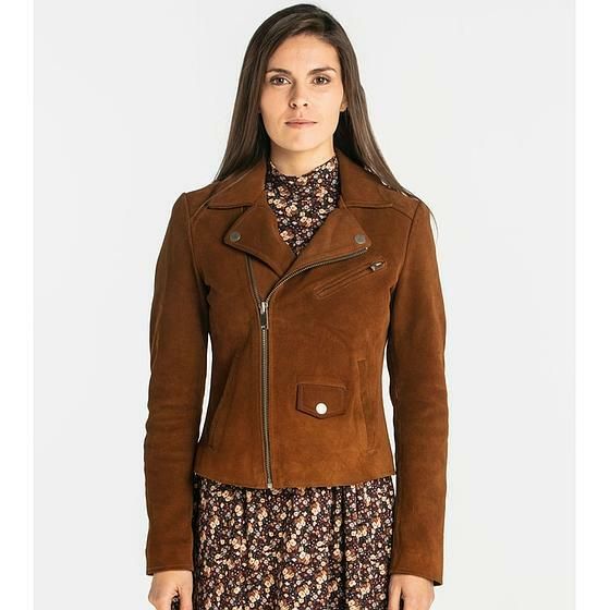 Blouson perfecto cuir nubuck