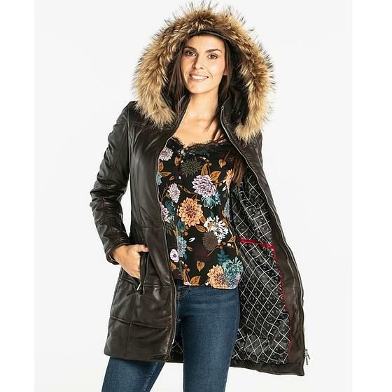 Veste longue à capuche Anouk