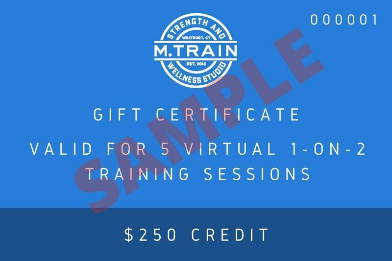 M. Train E-Gift Card 5 Virtual 1 on 2 sessions