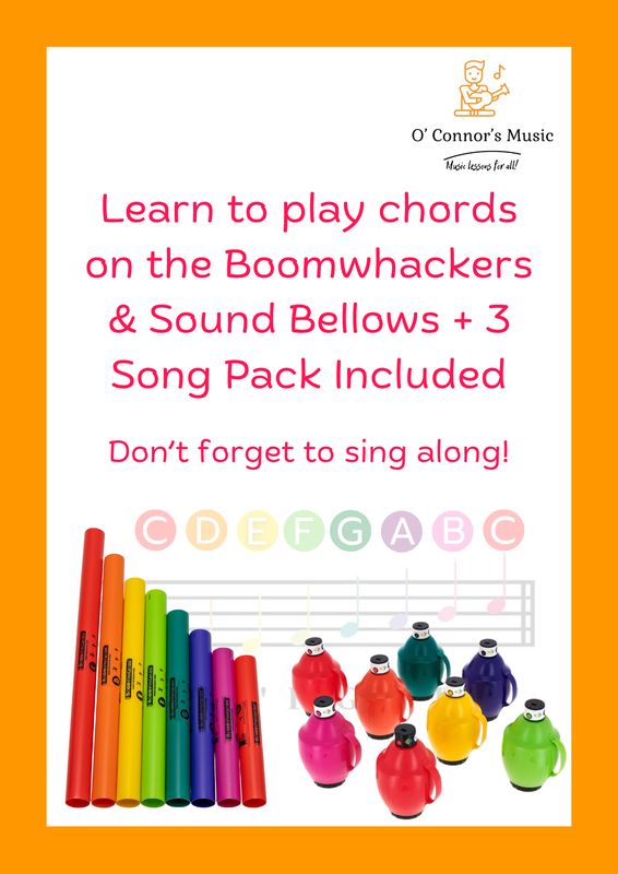 Learn to play chords on the Boomwhackers &amp; Sound Bellows + 3 Song Pack Included
