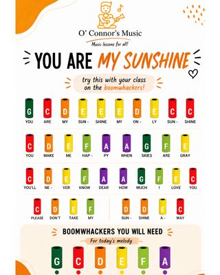 You Are My Sunshine Free Boomwhackers PDF