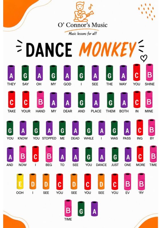 Dance Monkey Boomwhackers Free PDF