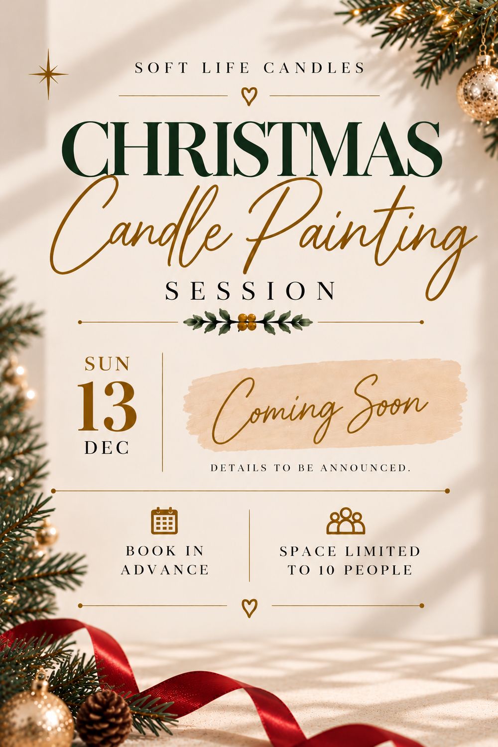 Sun 13 Dec - Candle Painting Session