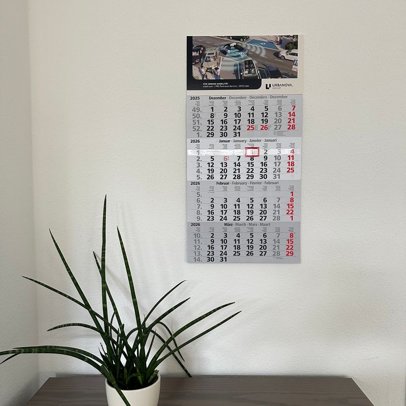 Viermonats‑Wandkalender 2026