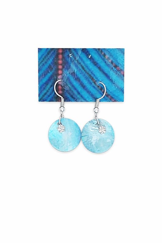 ​ Boucles d’oreilles femme – Bleu lagon (fait main)
