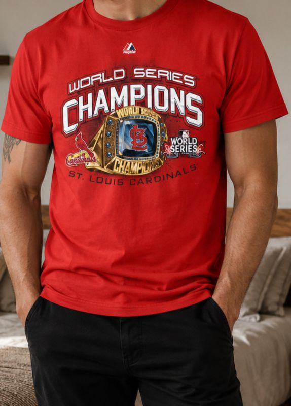 T-Shirt Vintage St. Louis Cardinals – World Series Champions – Taille XL