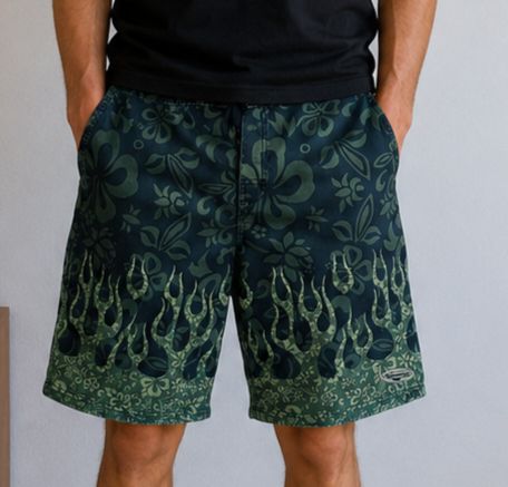 Maillot short Aaron Rock à motifs – Taille M – Très bon état Maillot short Aaron Rock à motifs – Taille M – Très bon état