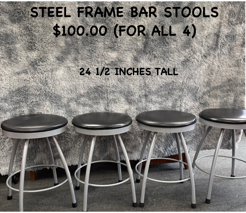 STEEL FRAME BAR STOOLS