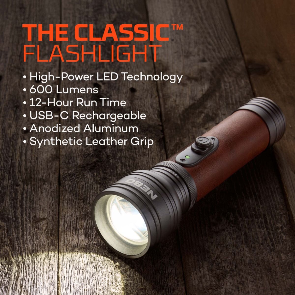 600 lumen flashlight usb rechargeable Classic Collection 600 Lumen Flashlight Bundle