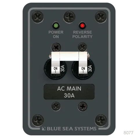 120 Volt AC Main Circuit Breaker Panel, 120V A SERIES PANEL MAIN 1 x 30A