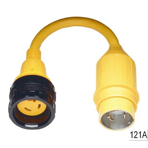 Pigtail Shore Power Adapters, 50A 125/250V Twist Lock(Dock Side) to 30A 125V Twist Lock w/SCS (Boat Side)