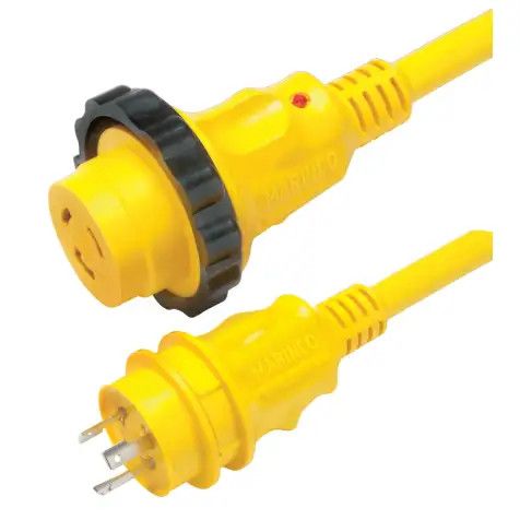Marinco 30 Amp 125V Power Cord Plus, 50 ft
