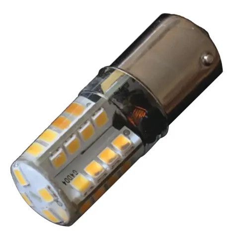 BA15S Silicone Encapsulated LED Light Bulb, 220 Lumen - 10-30VDC - 3 Watt (Warm White)