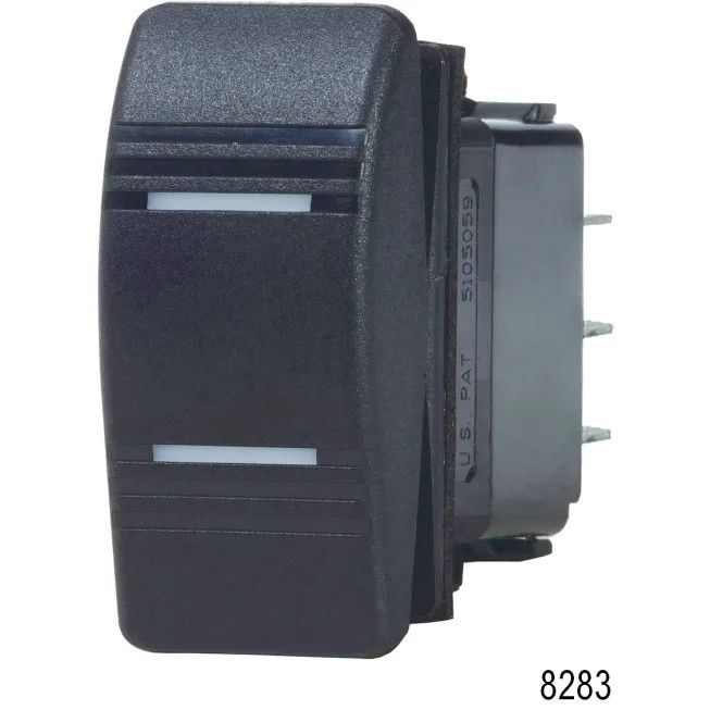 Contura Rocker Switch , Black (SPDT) - Action ON-OFF-ON