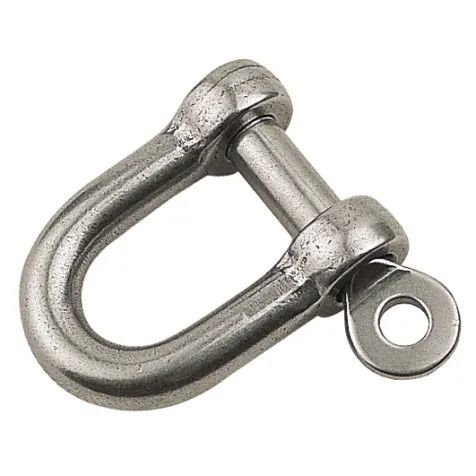 D Shackle Forged SS, 3/16"