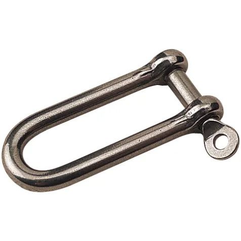 Captive Pin Long D-Shackle, 1/4" - Retail