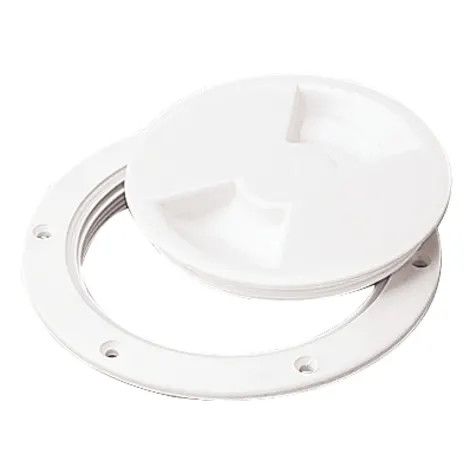 6-1/2" Screw-Out Deck Plate - White (Single)