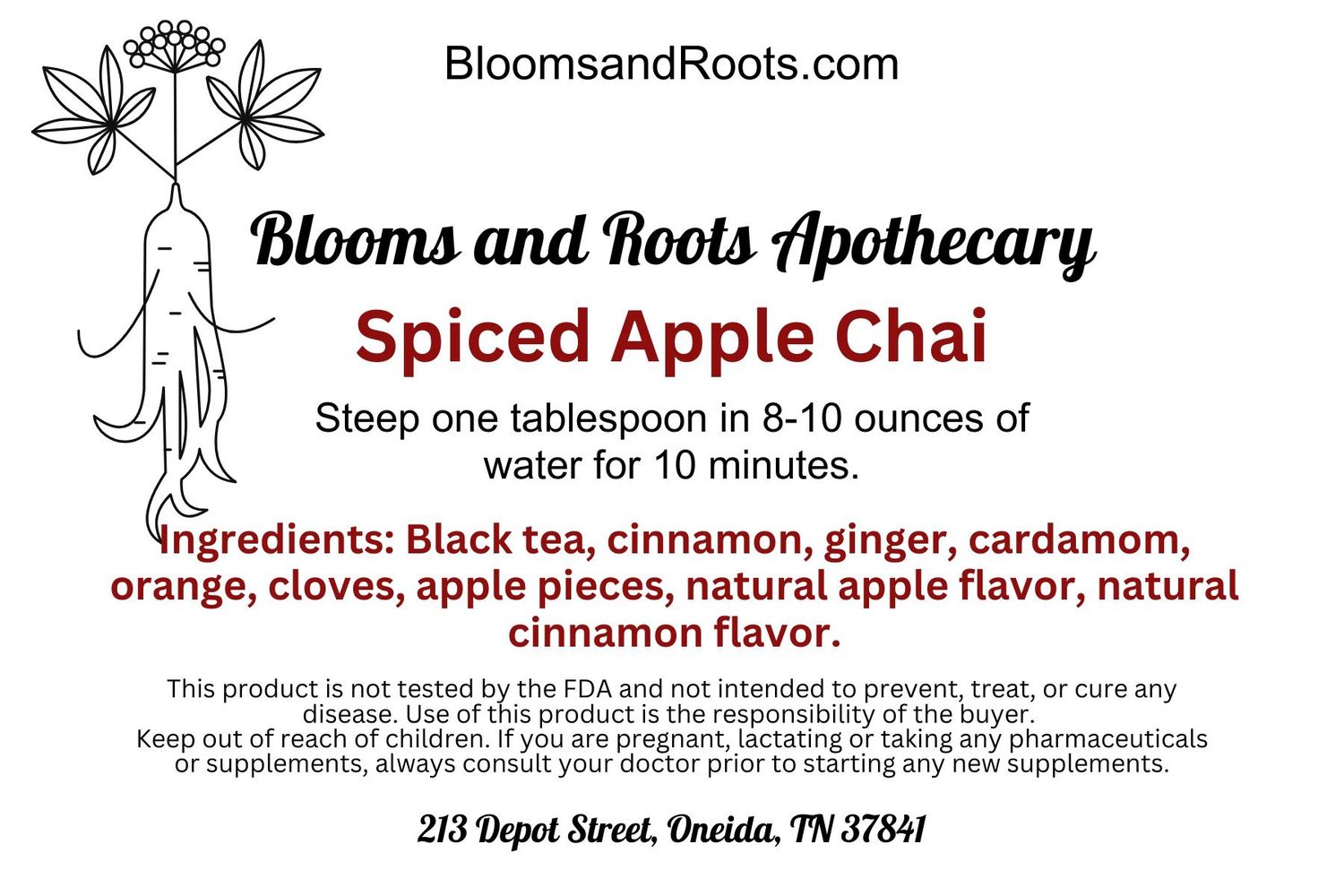 Spiced Apple Chai Tea 3oz