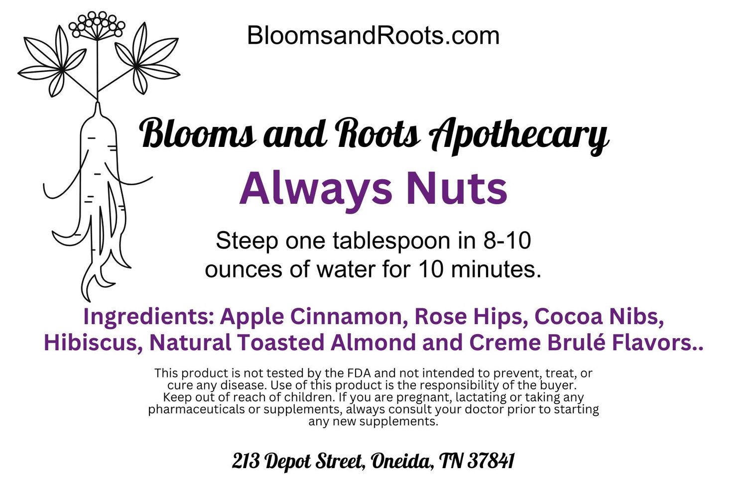 Always Nuts Herbal Tea*