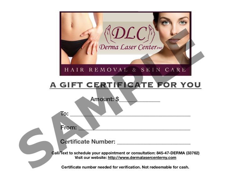 Derma Laser Gift Certificate