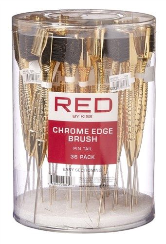 Gold Chrome Edge Brush Pin Tail