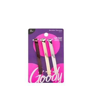 Womens Classics 3"Metal Domed Barrette, 3 Ct