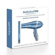 Babyliss Pro Dryer 1875 Watt + 1 Inch Flat Iron Utra-Thin