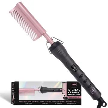 Hot &amp; Hotter Digital Electrical Ceramic Pressing Comb Curved