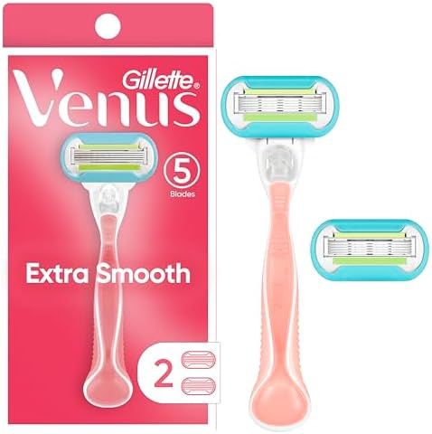 Venus Extra Smooth Pink Women's Razor + Razor Blade Refills