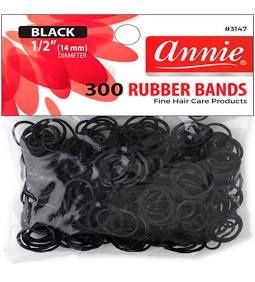 Annie Rubber Bands 300Ct Black