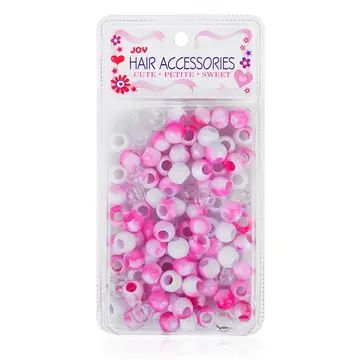 Joy Round Plastic Beads Xl, COLOR: PINK TWO TONE MIX