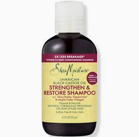 TRAVEL SIZE SHAMPOO, STYLE: Shea Moisture Jamaican Black Shampoo Strength 3.2oz