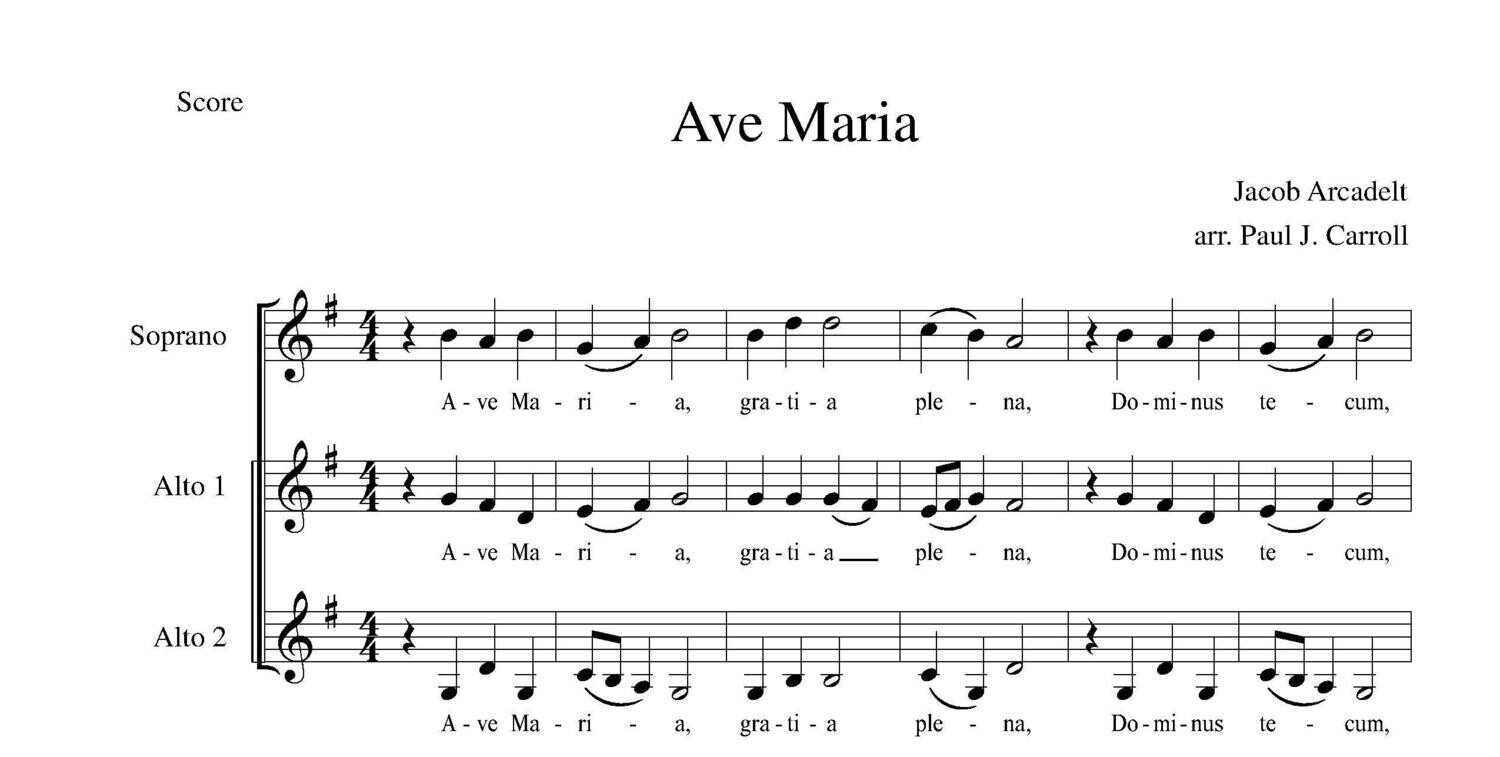 Ave Maria (SAA) - Arcadelt