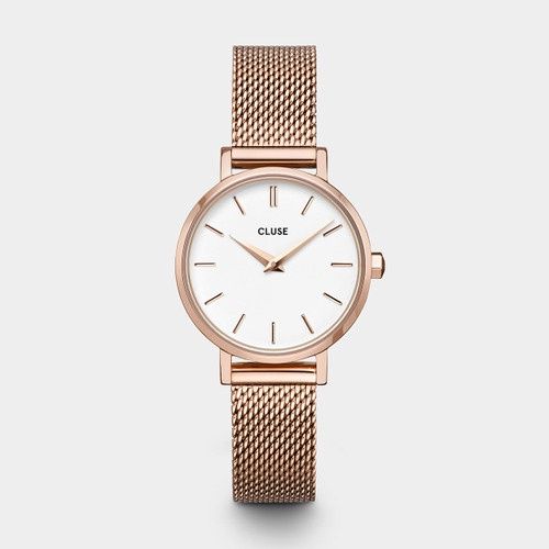 CLUSE Boho Chic Petite Mesh Rose Gold White/Rose Gold