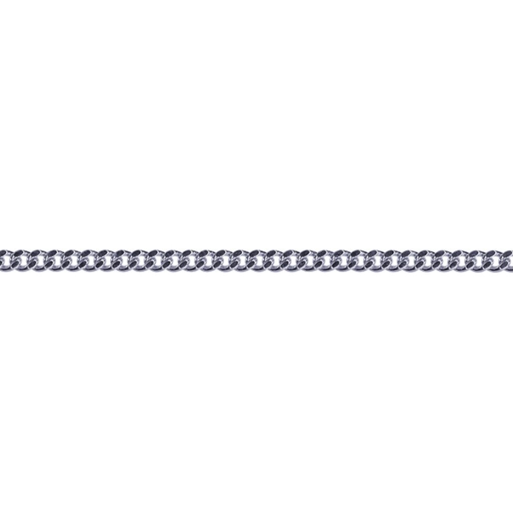 Sterling Silver Diamond Cut Curb Chain - 2mm x 55cm