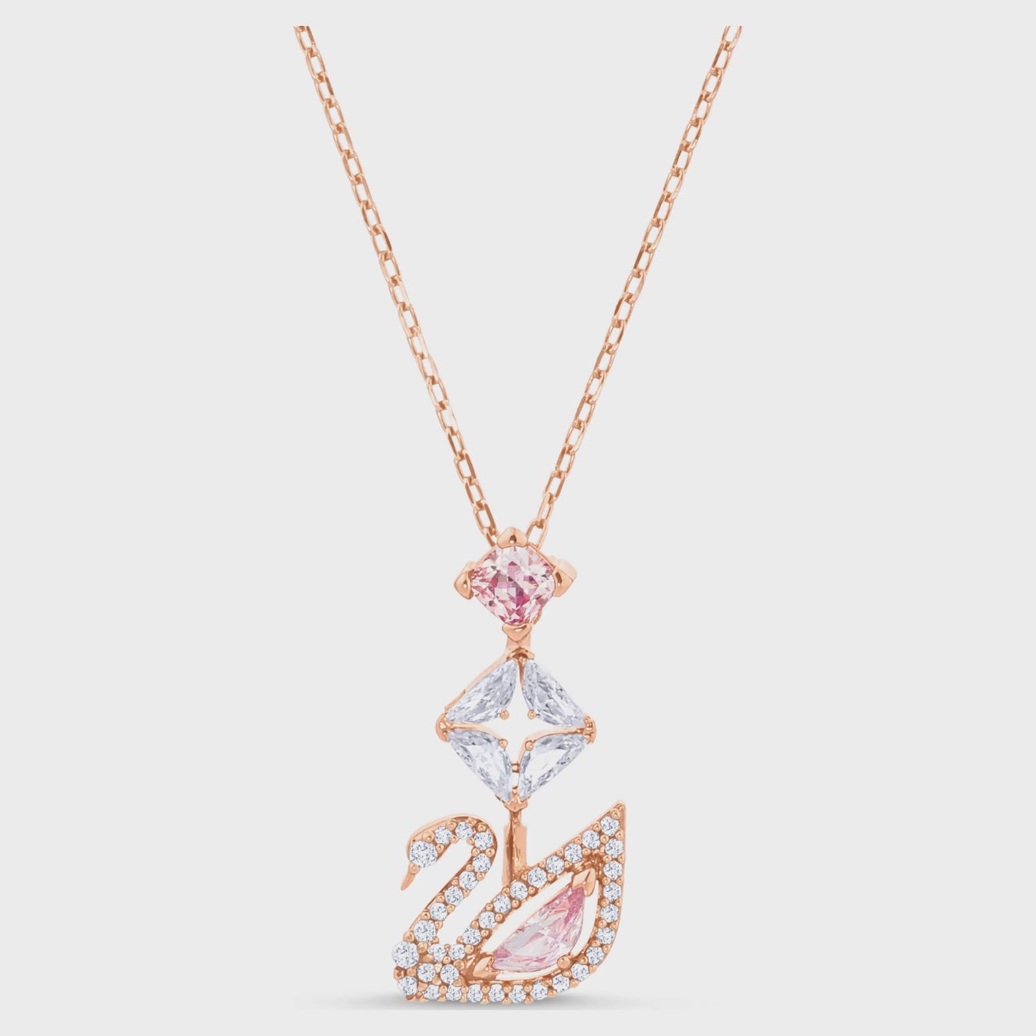 Swan pendant Swan, Pink, Rose gold-tone plated 5473024