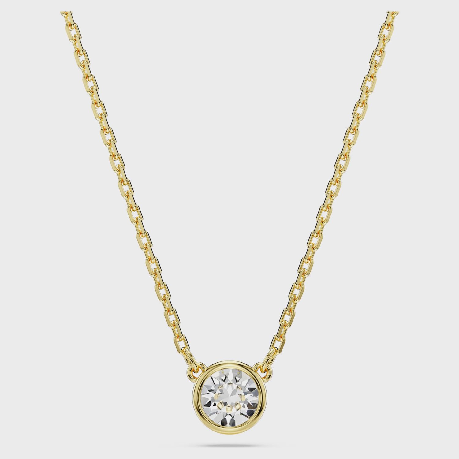 Imber pendant Round cut, White, Gold-tone plated 5684511