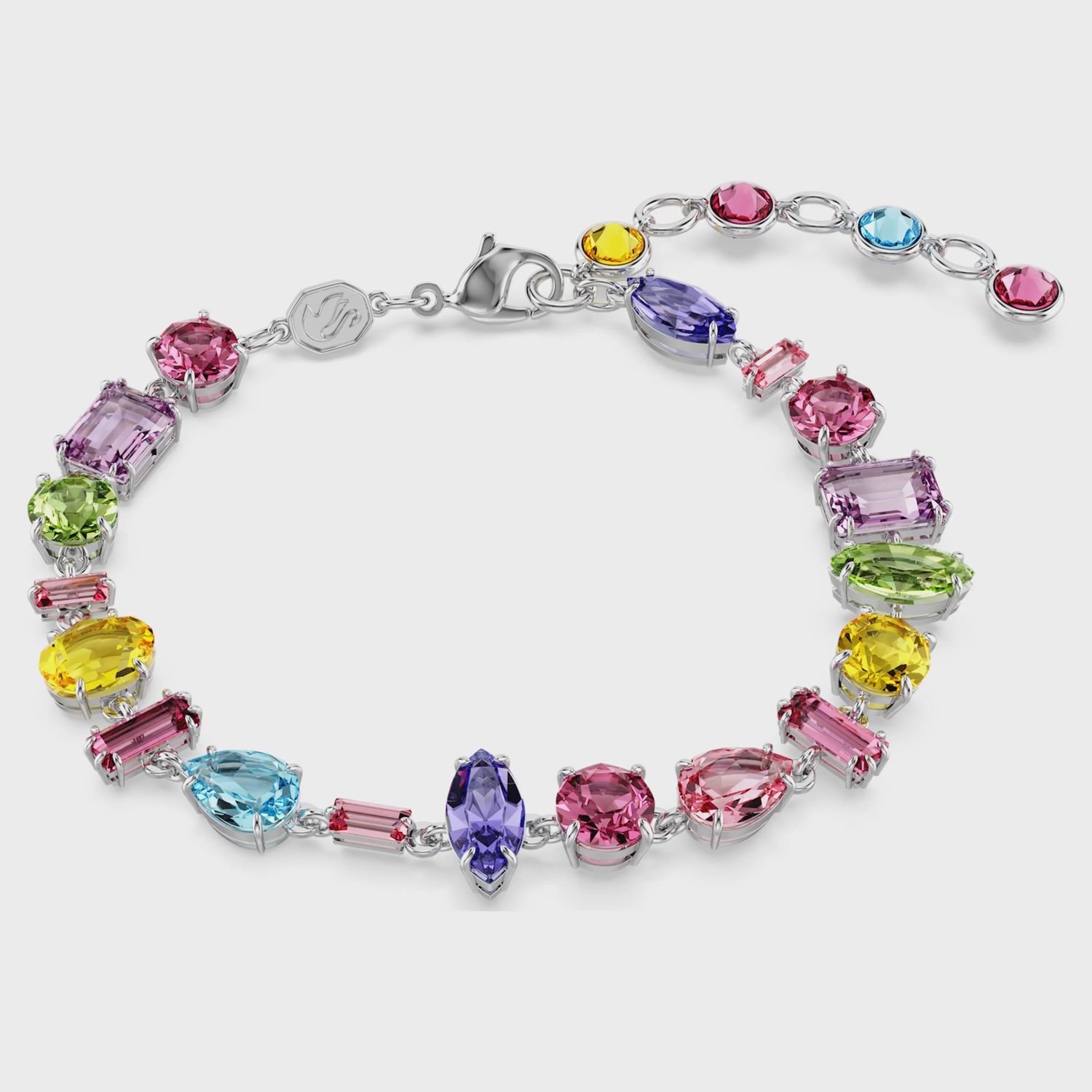 RE Gema bracelet Mixed cuts, Multicoloured, Rhodium plated 5656427