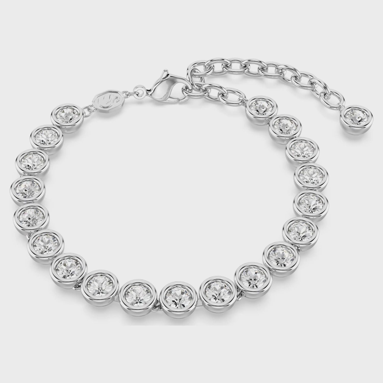 RE Imber Tennis bracelet Round cut, White, Rhodium plated 5682666