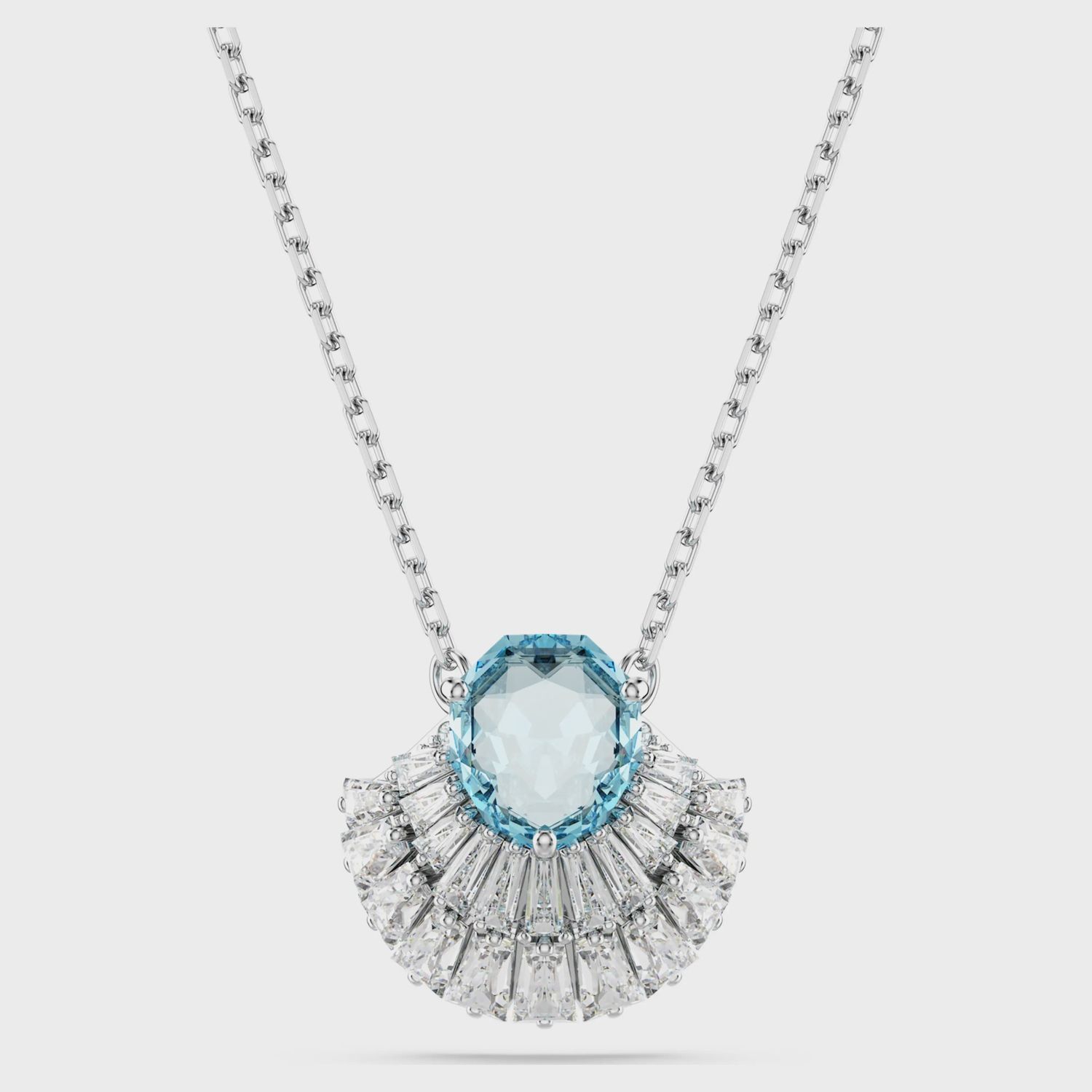 Idyllia pendant Shell, Blue, Rhodium plated 5689195