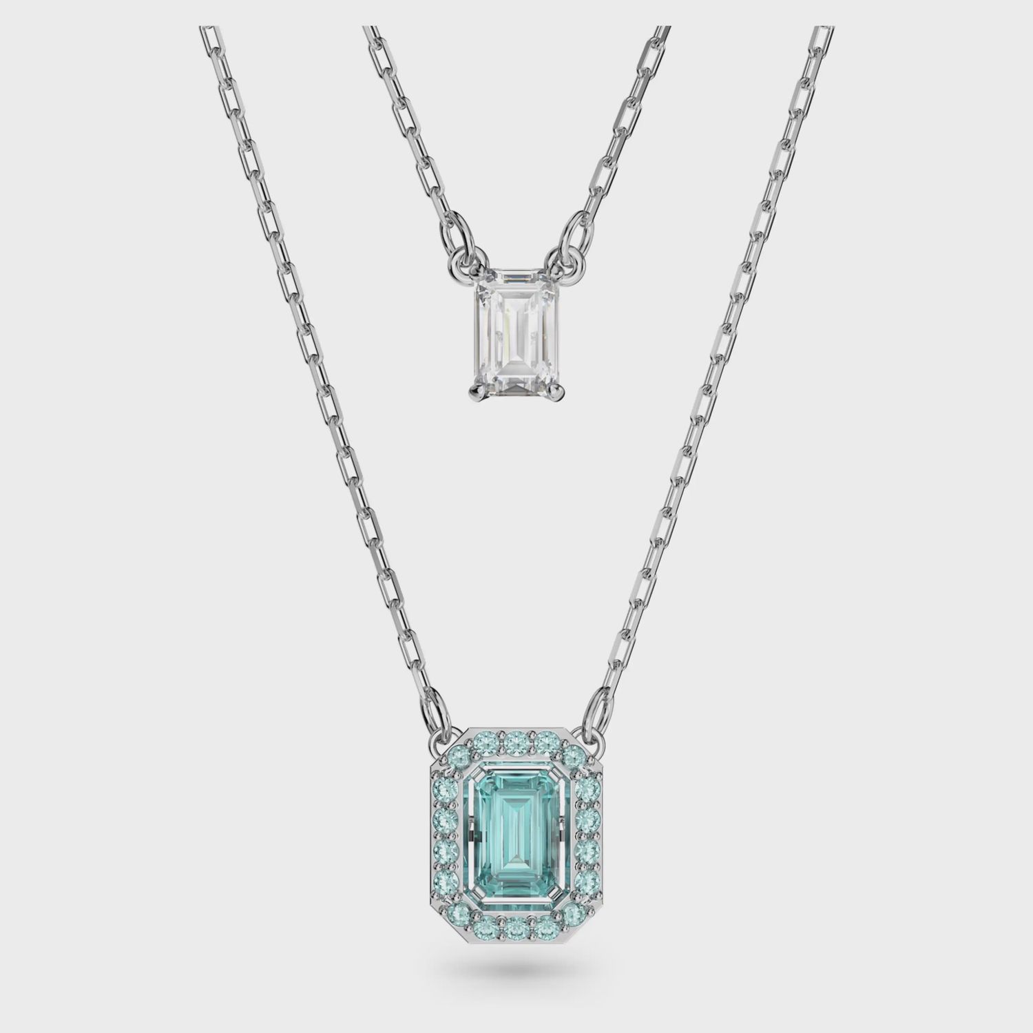 Millenia Blue Crystal Layered Necklace 5640557