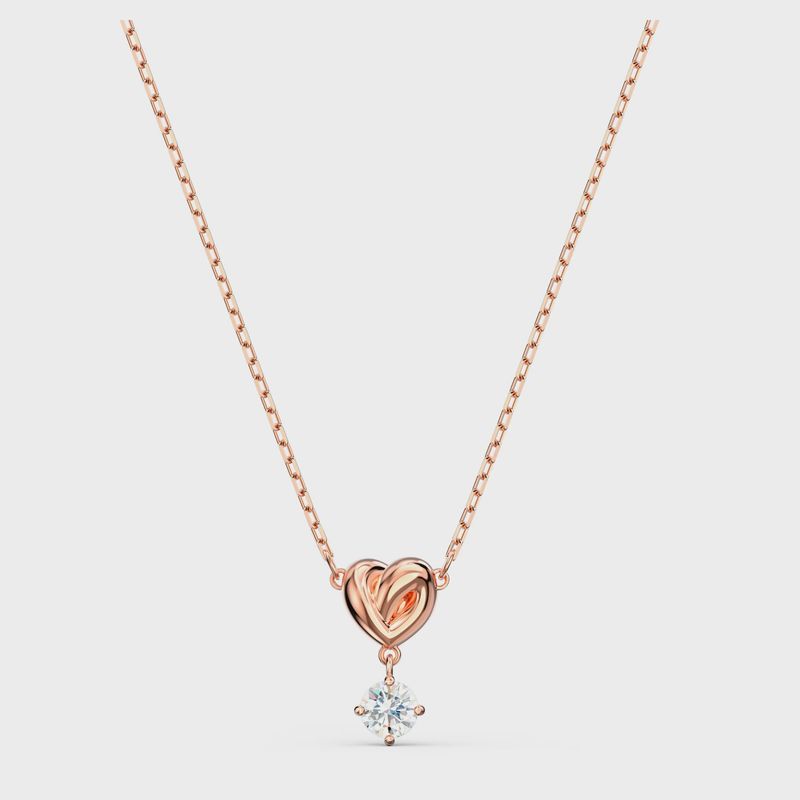 Lifelong Heart pendant White, 18k rose gold finish 5516542