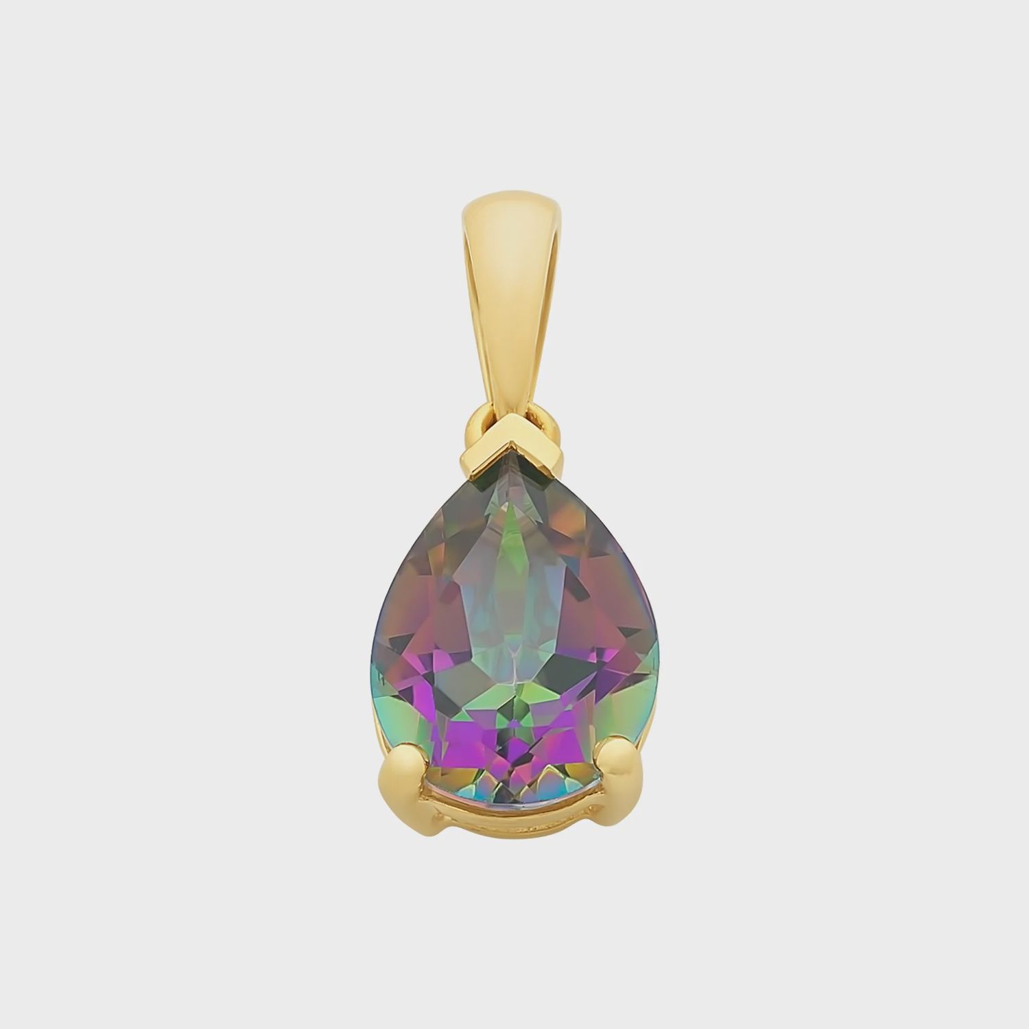 9ct Gold Mystic Topaz Pendant M3215