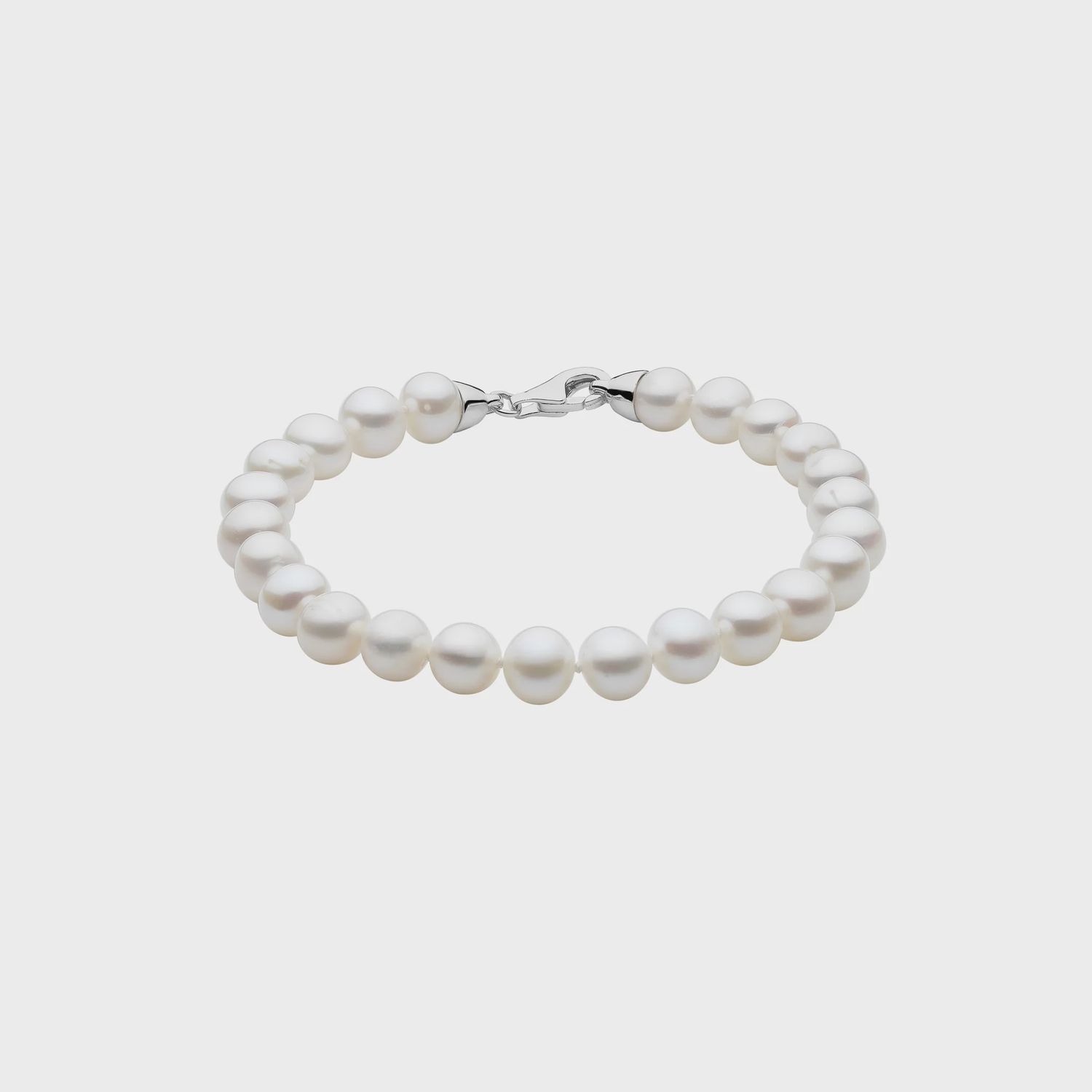 Sterling Silver Freshwater Pearl 19cm Bracelet M3257