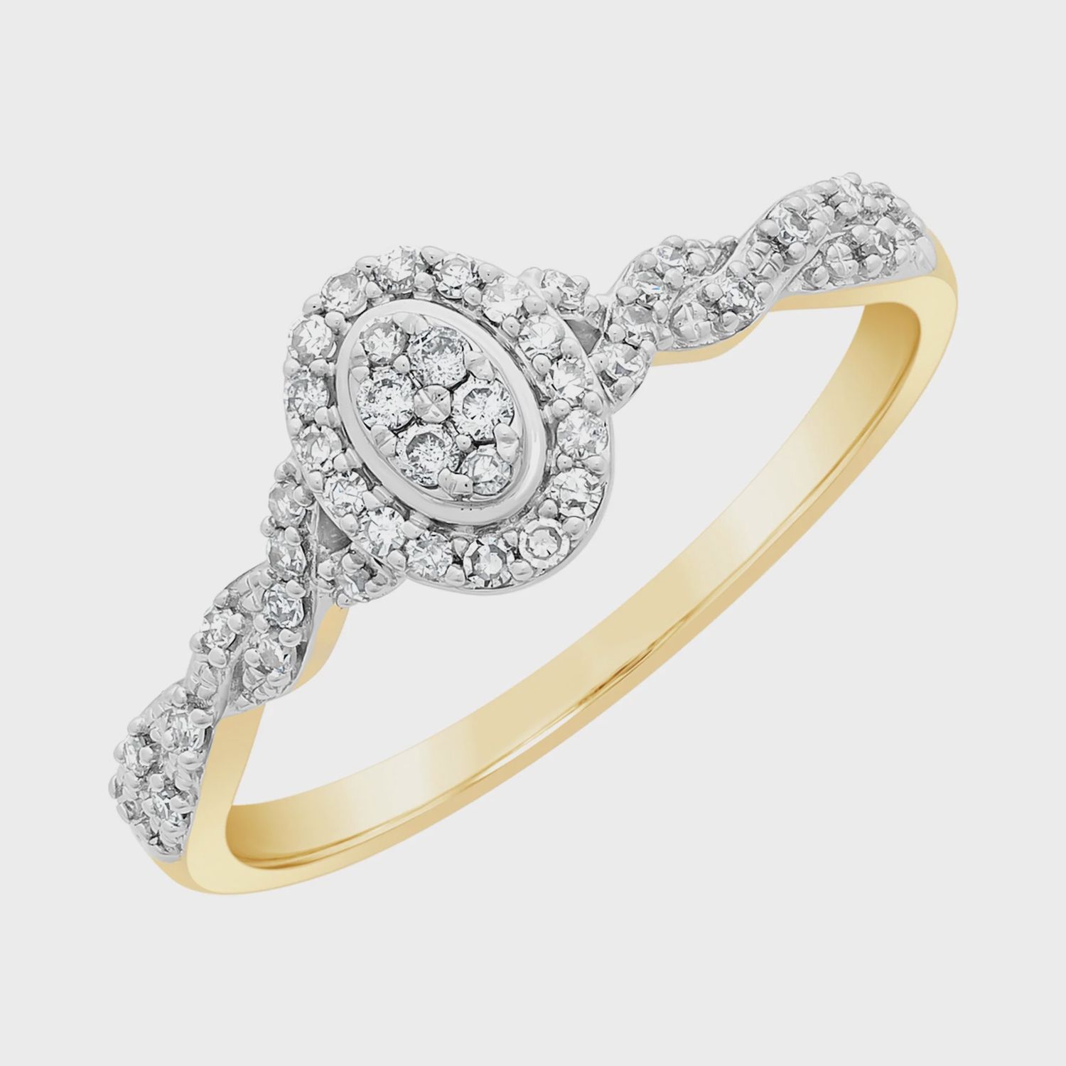 9ct Gold 0.18ct Diamond Ring M3287