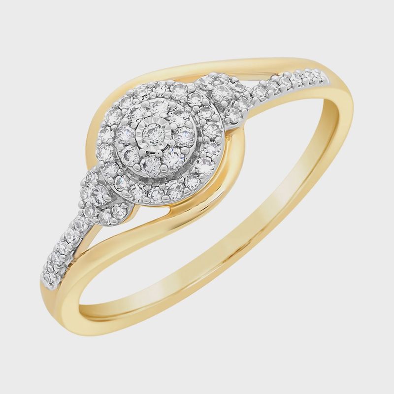 9ct Gold 0.18ct Diamond Ring M3286