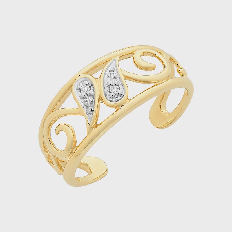 9ct Gold Diamond Set Toe Ring M3213