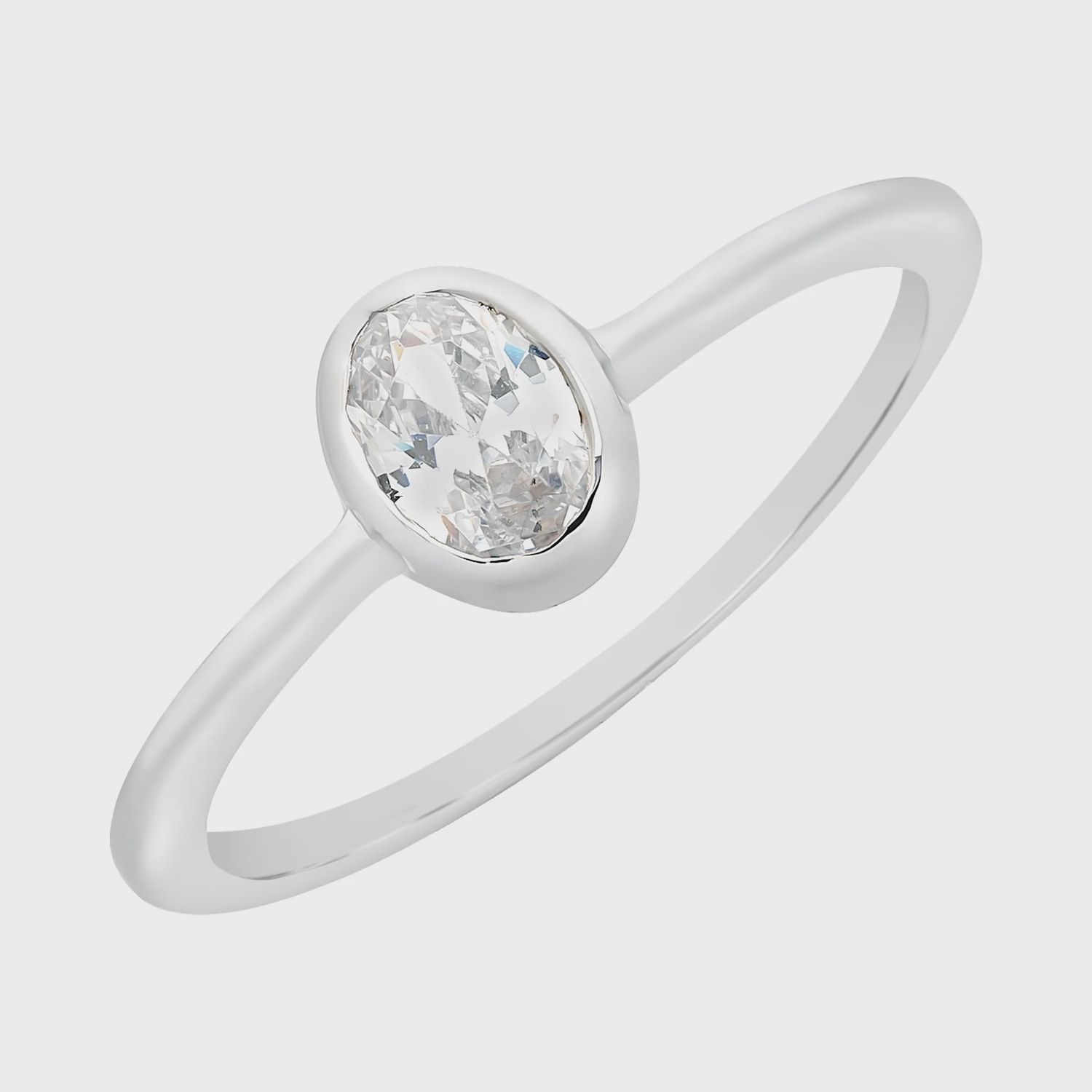 Sterling Silver Cubic Zirconia Ring M3238