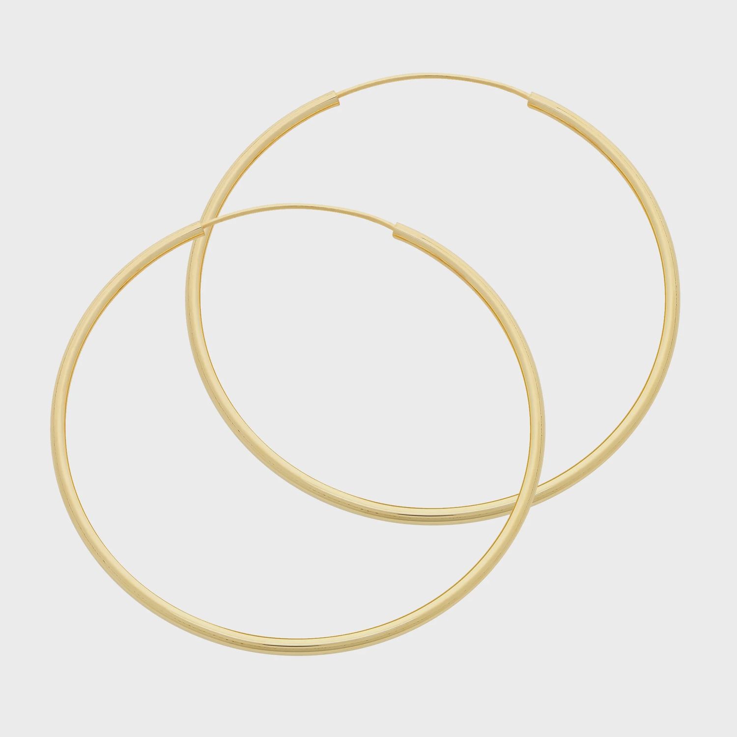 9ct Gold Silver Filled Hinged Hoop Earrings M3281