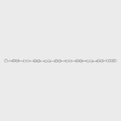 Sterling Silver Cubic Zirconia Infinity Bracelet M3273